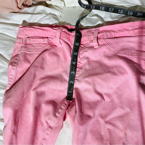 Bright Baby Pink Flying Monkey Ankle Skinny Jeans Jegging 28 9 Buckle - Picture 6 of 8